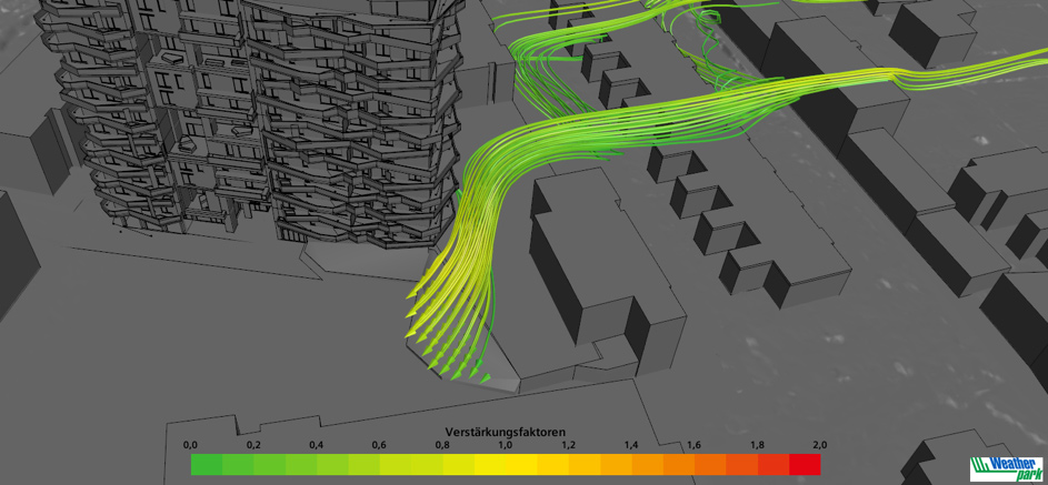 SiLofts: Windkomfortanalyse und Windschutzmassnahmen von Weatherpark